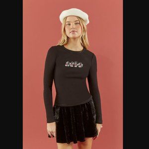 Disney Mickey Mouse Patch Top